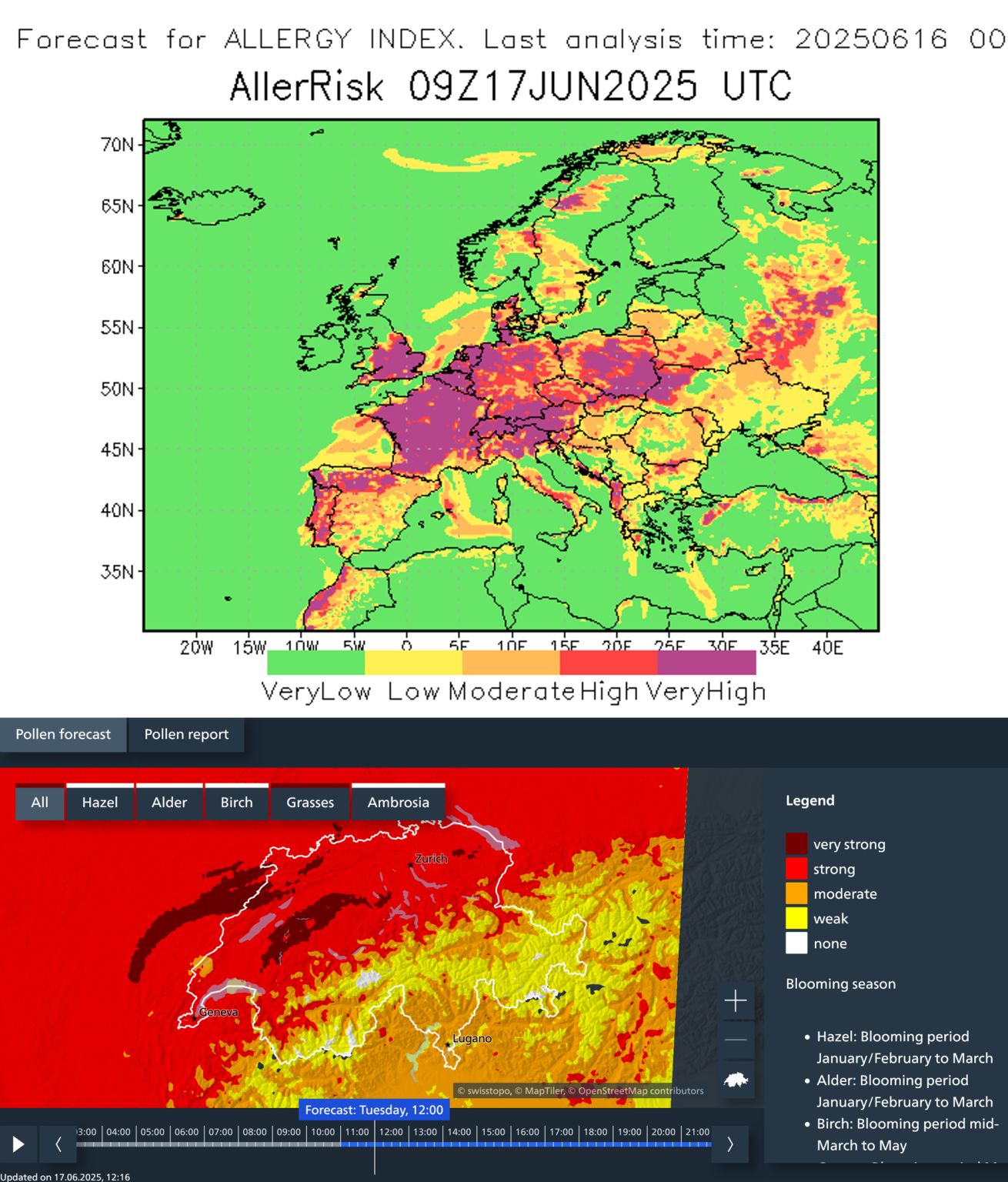 Pollen forecast